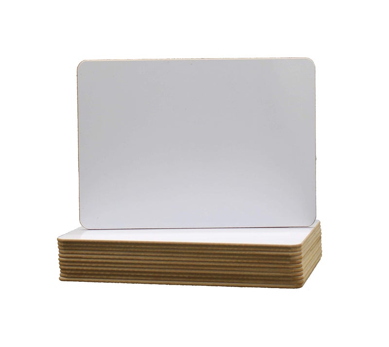Flipside Products 6" x 9" Dry Erase White Boards, Classroom Pack, Single-Sided Lapboard for Class, Reusable for Group Participation - 12 Pack - Image 1